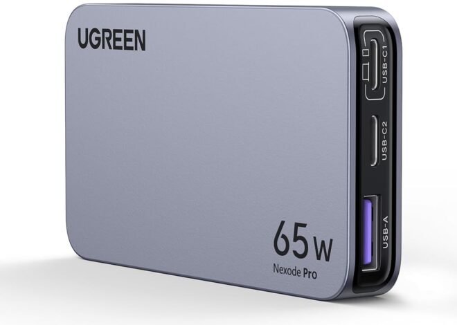UGREEN Nexode Pro 65W GaN USB C Slim Wall Charger, 3-Port Compact Fast PPS Charger for iPhone 17/16/15 Series, MacBook Air, iPad Pro, Galaxy S25/S24, Pixel 10/9, Steam Deck