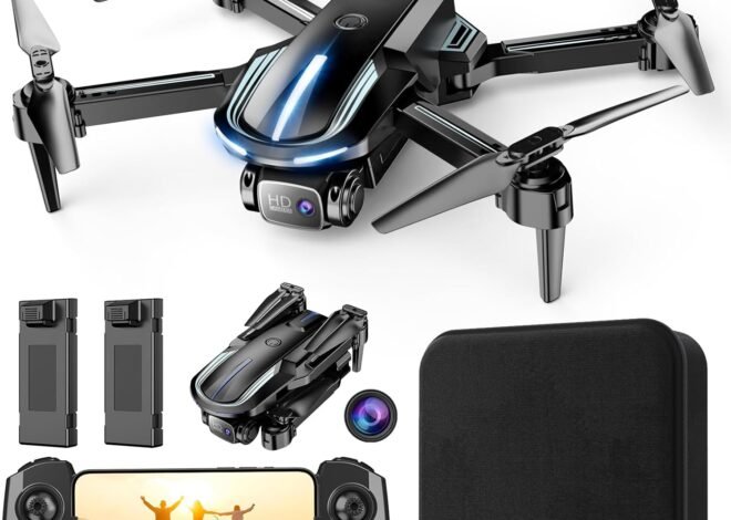 Drone with Camera for Adults Beginners Kids, Fun 1080P Foldable Mini Drone for Exciting Indoor Outdoor Play, RC Quadcopter with 2 Batteries, One Key Start, Easy to Fly, Altitude Hold, 3D Flips