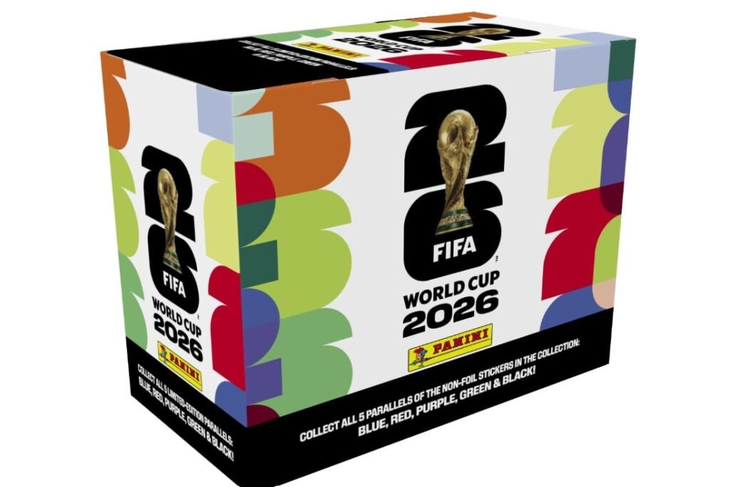 FIFA World Cup 2026 Panini sticker collection box.