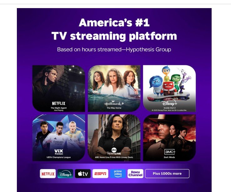 Advertisement for America's #1 TV streaming platform with show previews.